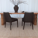 Ashford Dining Chair - Noir with Walnut Legs