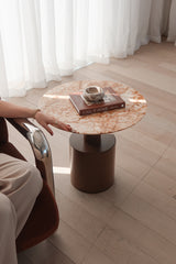 Theo Side Table - Cream & Mocha