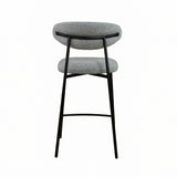 Viola Counter Stool - Charcoal with Ebony Legs