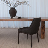 Ashford Dining Chair - Noir with Walnut Legs