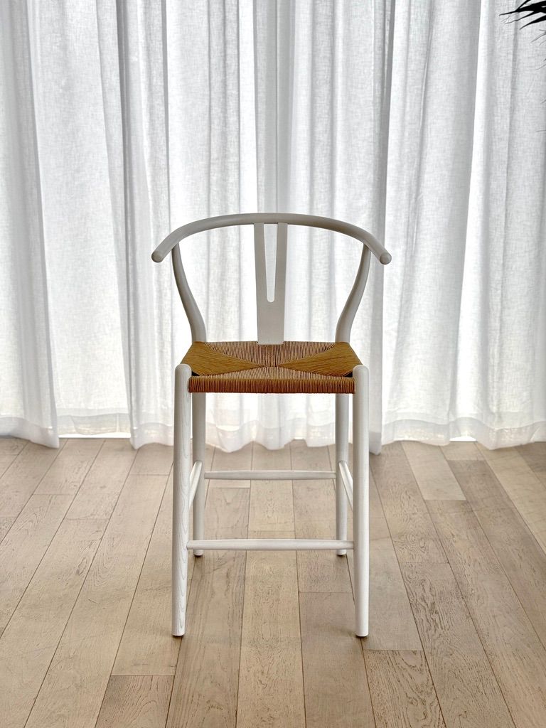 Elm Wishbone Counter Stool - White