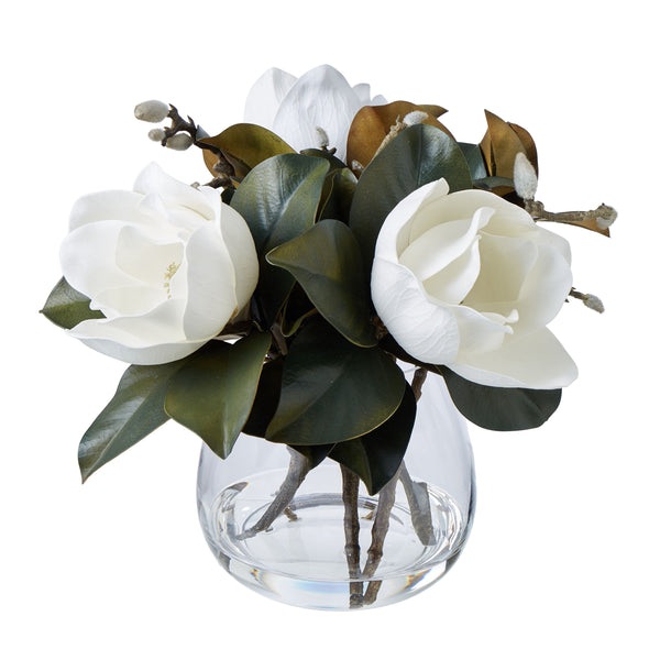 Magnolia Grandiflora Garden Vase - White