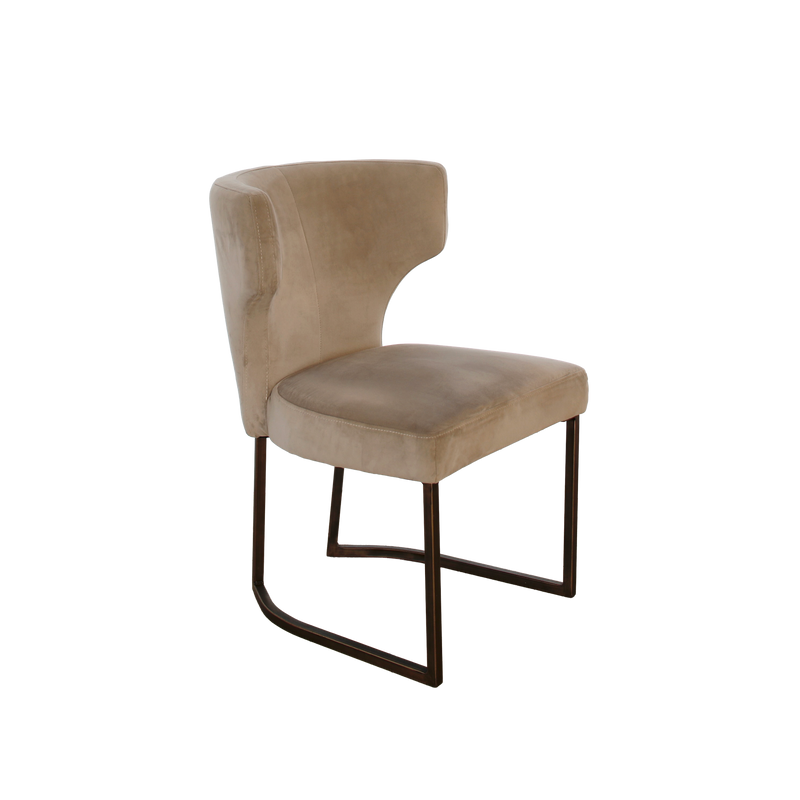 Gigi Velvet Dining Chair - Champagne