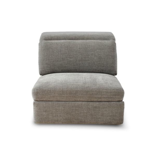 Newport Armless Single Recliner - Top Storm