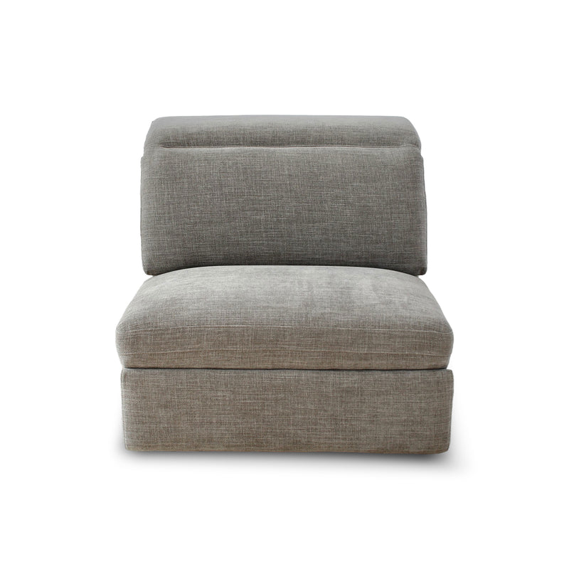 Newport Armless Single Recliner - Top Storm