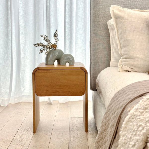 Oslo Bedroom Side Table - Natural