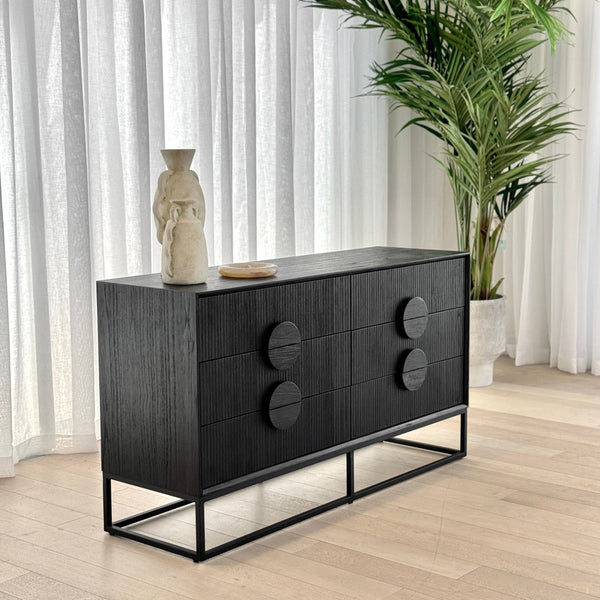 Edina 6 Drawer Dressing Table