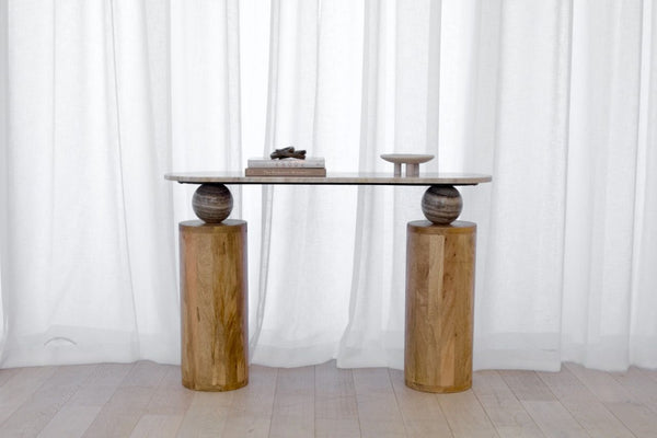 Sfera Marble/Wood Console