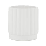 Agra Ribbed Planter - White