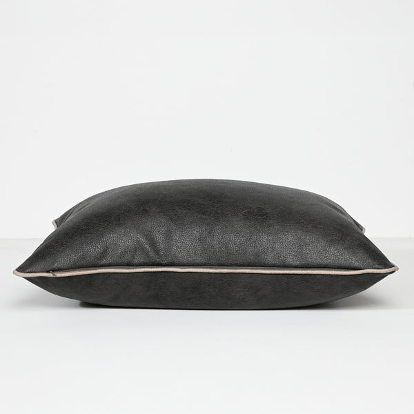Art Leather Onyx Lumbar Cushion