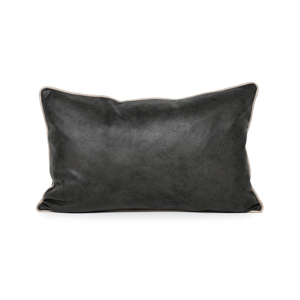 Art Leather Onyx Lumbar Cushion