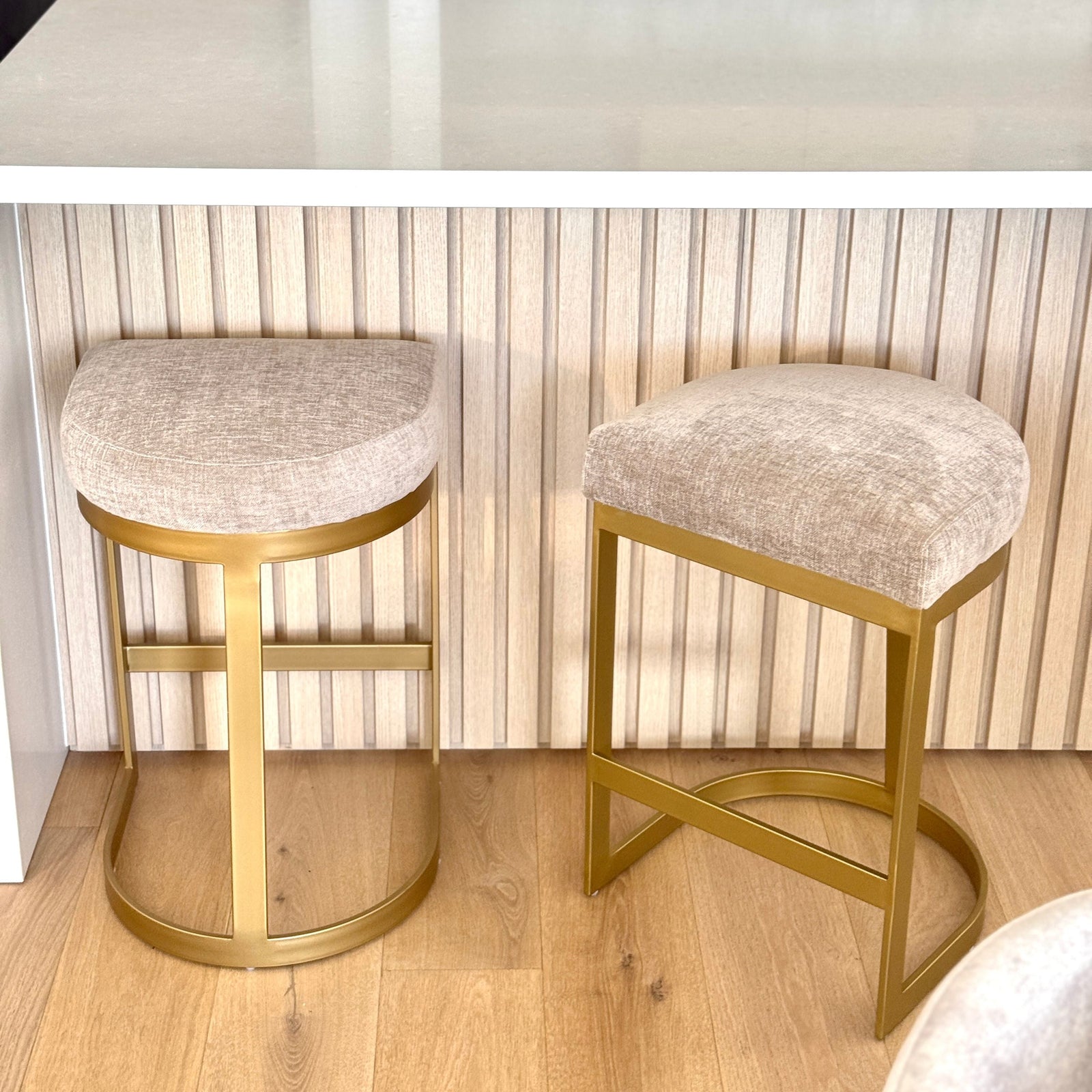 Counter Height Brushed Gold Bar Stools Buy Martini Backless