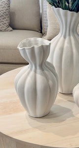 Basma Vase Medium - White