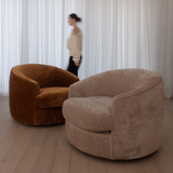 Biba Swivel Arm Chair - Tilly Raisin