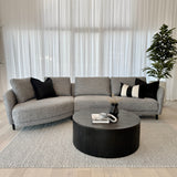 Blaire 3 Seater Chaise Lounge - Storm