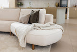 Dhalia 3 Seater with Curved Chaise - Pearl