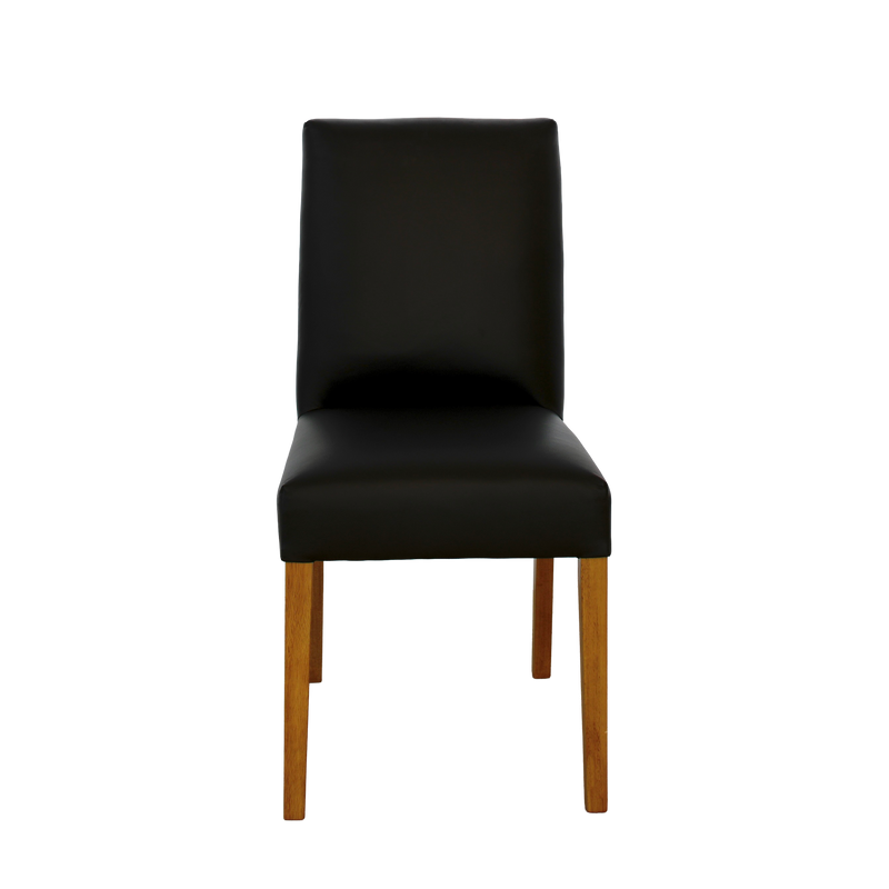 Denmark Full Leather Dining Chair - Black