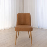 Camden Dining Chair - Cognac with Honey Oak Legs