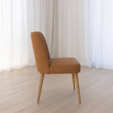 Camden Dining Chair - Cognac with Honey Oak Legs