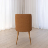 Camden Dining Chair - Cognac with Honey Oak Legs