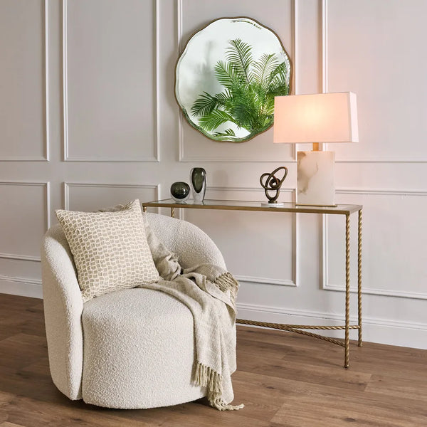 Camille Scallop Mirror - Gold