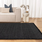 Carmine Hand-Knotted Wool Rug - Charcoal