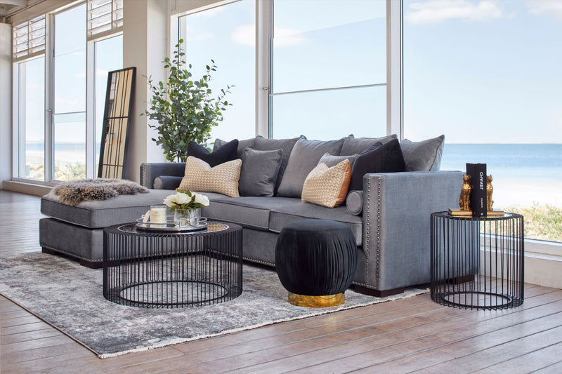 Casablanca 3 Seater Lounge with Chaise - Smoke