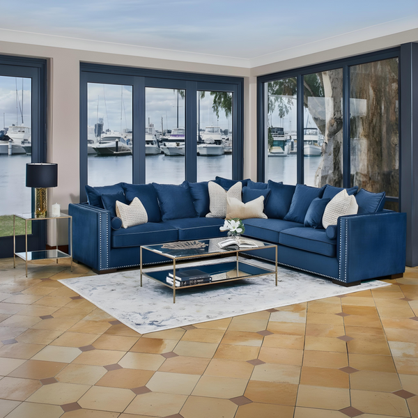 Casablanca Corner Lounge - Royal Blue