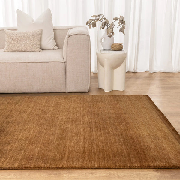Charleston Hand-Knotted Wool Rug - Butterscotch