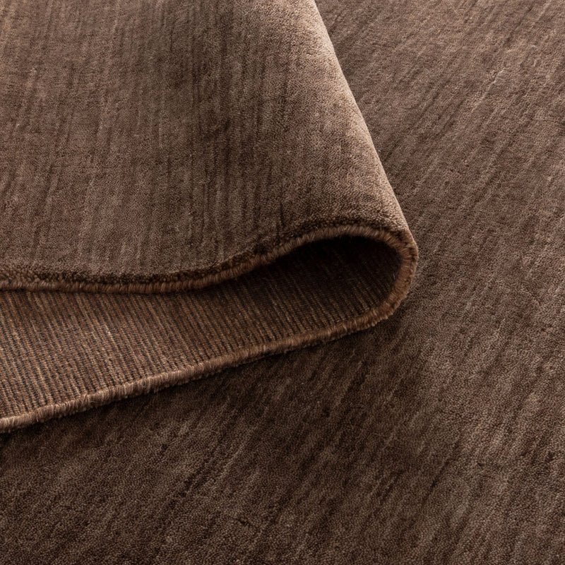 Carmine Hand-Knotted Wool Rug - Brown