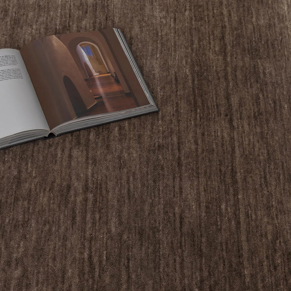 Charleston Hand-Knotted Wool Rug - Brown