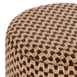 Clark Stool - Brown Mustard & White