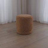 Clark Stool - Brown Mustard & White