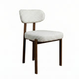 Coco Dining Chair - Sandstone with Walnut Legs