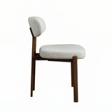 Coco Dining Chair - Sandstone with Walnut Legs