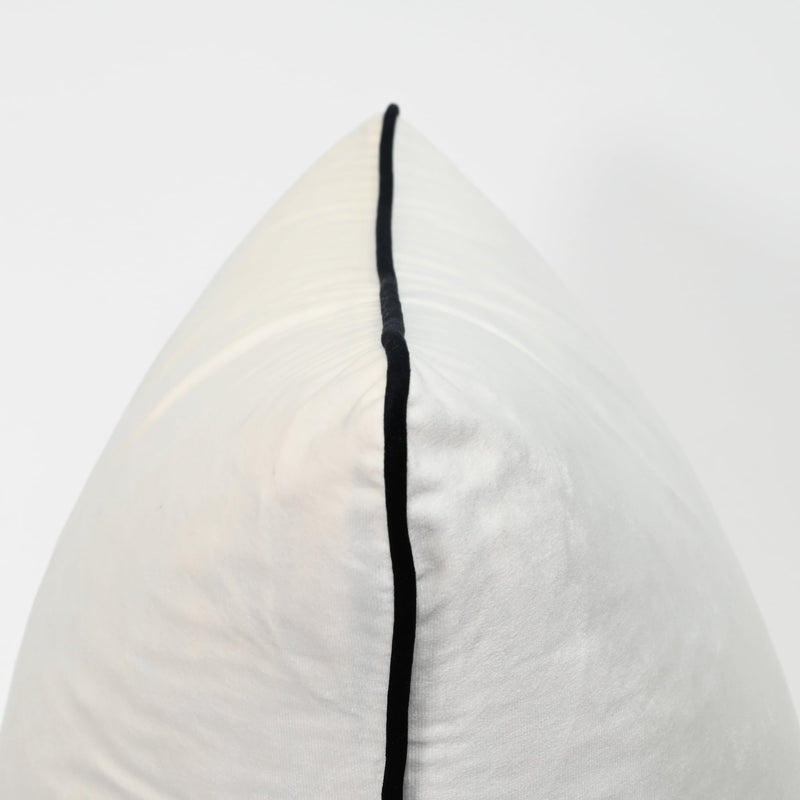 Coco Piped Velvet Cushion - Ivory