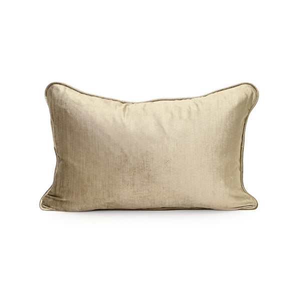 Coco Piped Velvet Lumbar Cushion - Vintage Gold
