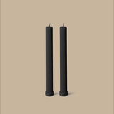 Column Pillar Candle Duo - Black