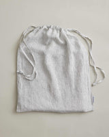 Cultiver Linen Queen/King Flat Sheet with Border - Pinstripe