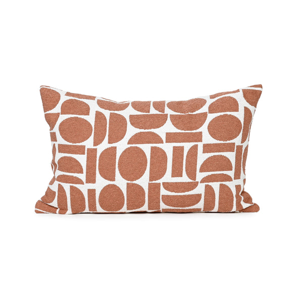 Coral Pop Fabric Lumbar Cushion