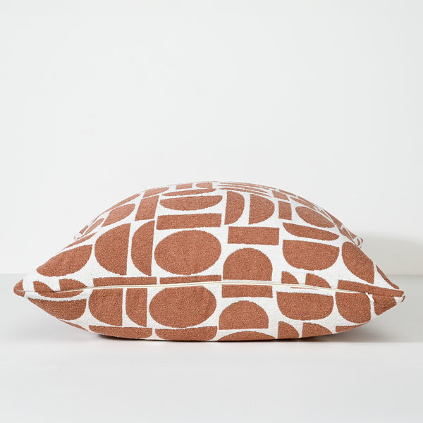 Coral Pop Fabric Lumbar Cushion