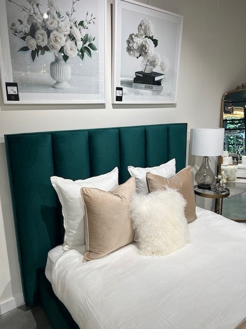 Couture Queen Bed - Emerald Green