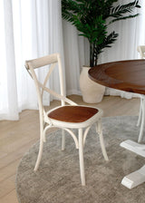 Cross Back Chair (White)