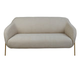 Curved 2 Seater Sofa with Brass Leg