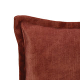 Essential Plush Velvet Lumbar Cushion - Burnt Copper