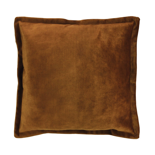 Essential Plush Velvet Cushion - Rust