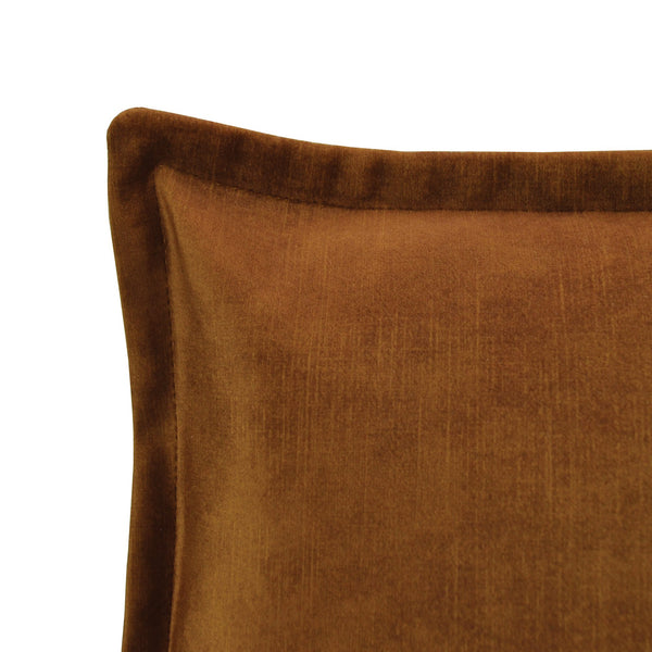 Essential Plush Velvet Cushion - Rust