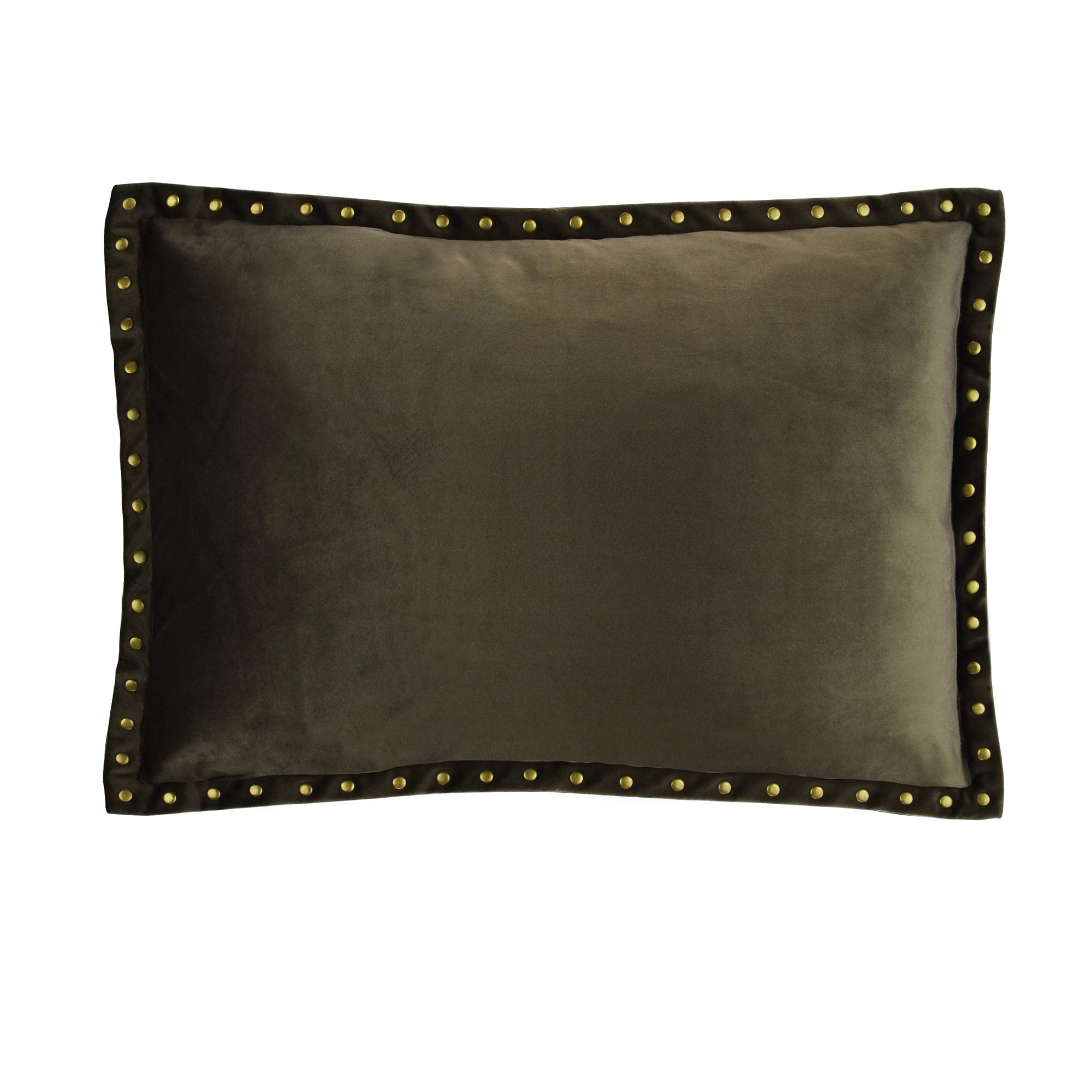 Buy Essential Fine Velvet Lumbar Cushion in Charcoal Brown in Perth