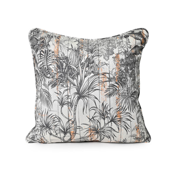 Coco Piped Cushion - Botanical Grey