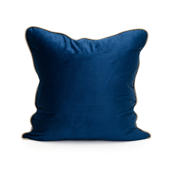 Coco Piped Cushion - French Navy Velvet